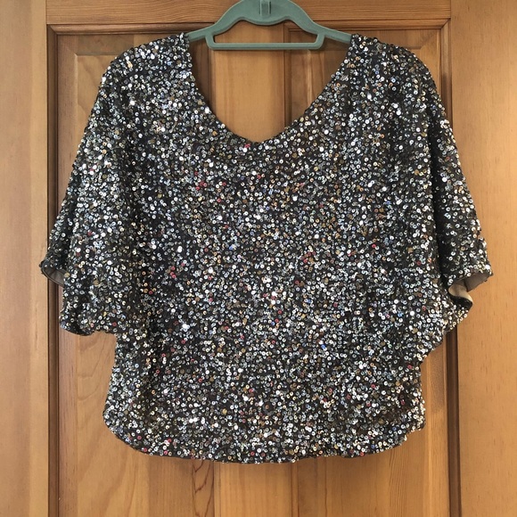 Vince Tops - Vince for Bergdorf Goodman Gold Sequin Top